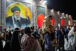 Martyred Leader laid to rest at Imam Reza shrine in Mashhad
